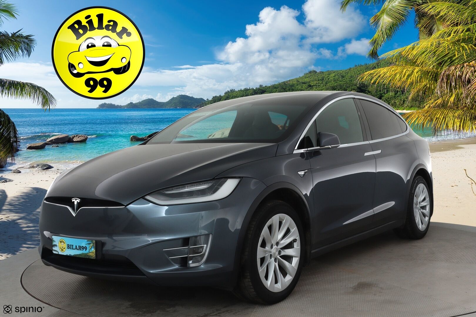 TESLA MODEL X 2020 Long Range AWD 6-Paik **Koukku / Ilma-alusta / Adapt.Vakkari / LED-valot / P.kamera / Premium Audio / Navi / Keyless** - 3,99 % KORKOTARJOUS TÄHÄN AUTOON - 2x Latauskaapelit / Kahdet Renkaat