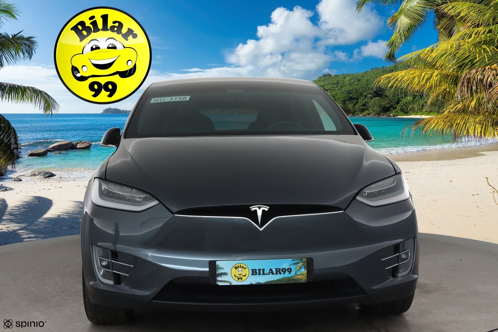 TESLA MODEL X 2020 Long Range AWD 6-Paik **Koukku / Ilma-alusta / Adapt.Vakkari / LED-valot / P.kamera / Premium Audio / Navi / Keyless** - 3,99 % KORKOTARJOUS TÄHÄN AUTOON - 2x Latauskaapelit / Kahdet Renkaat