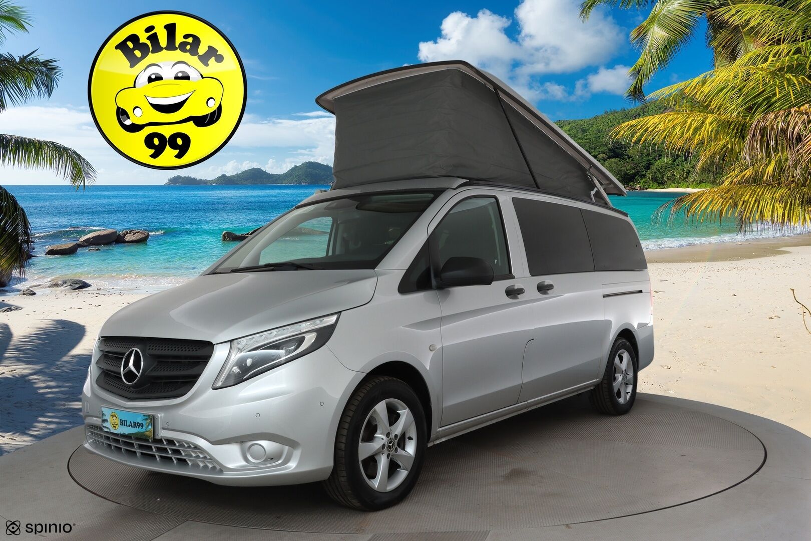 MERCEDES-BENZ V 2019 250 CDi 4Matic Marco Polo 6-paik **Vakkari / ILS LED / Pop-Up Roof / P.kamera / Navi / Bluetooth / Koukku / Lisäkatos** - 2,99 % KORKOTARJOUS TÄHÄN AUTOON - Merkkihuollettu