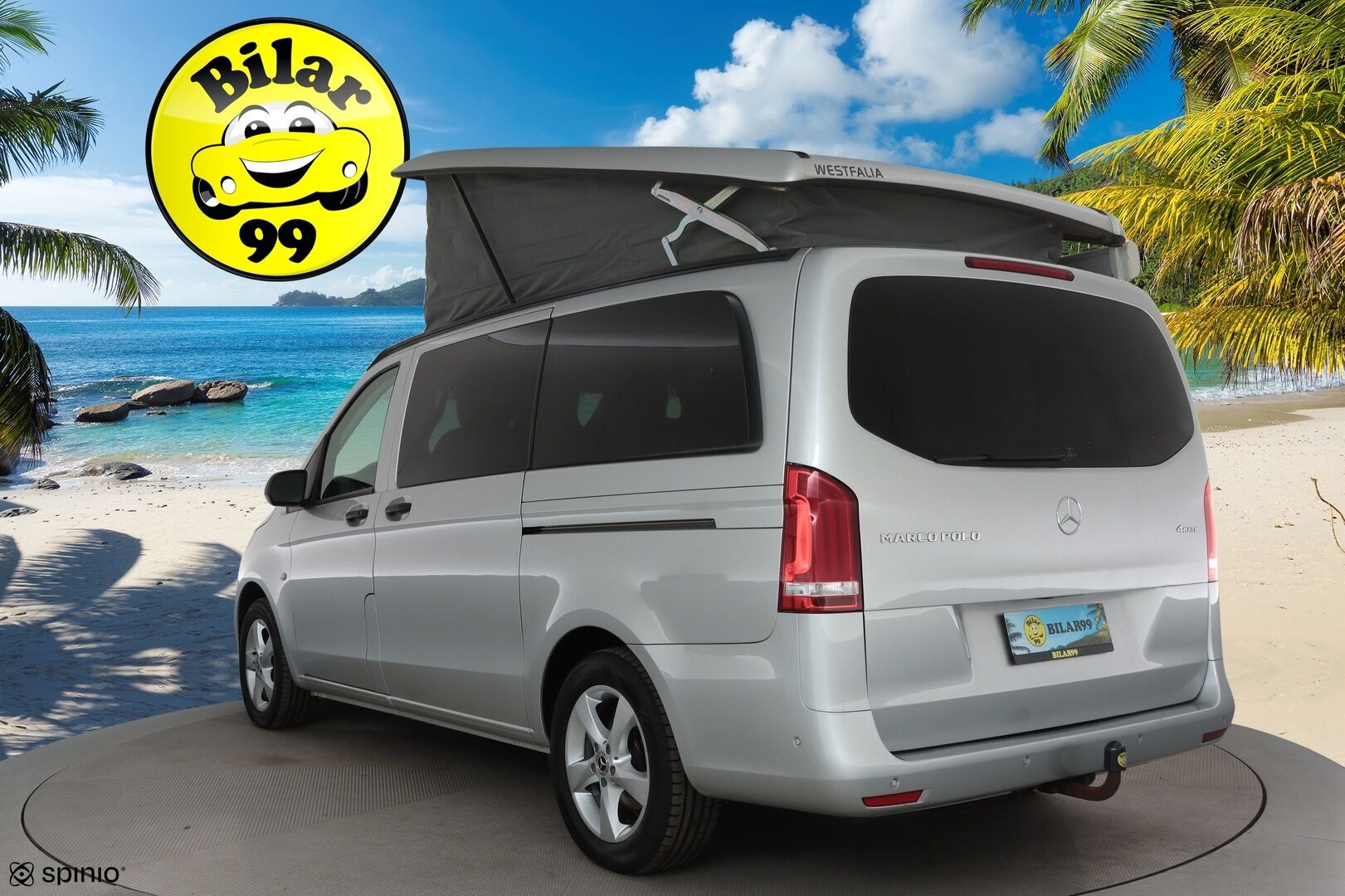 MERCEDES-BENZ V 2019 250 CDi 4Matic Marco Polo 6-paik **Vakkari / ILS LED / Pop-Up Roof / P.kamera / Navi / Bluetooth / Koukku / Lisäkatos** - Merkkihuollettu