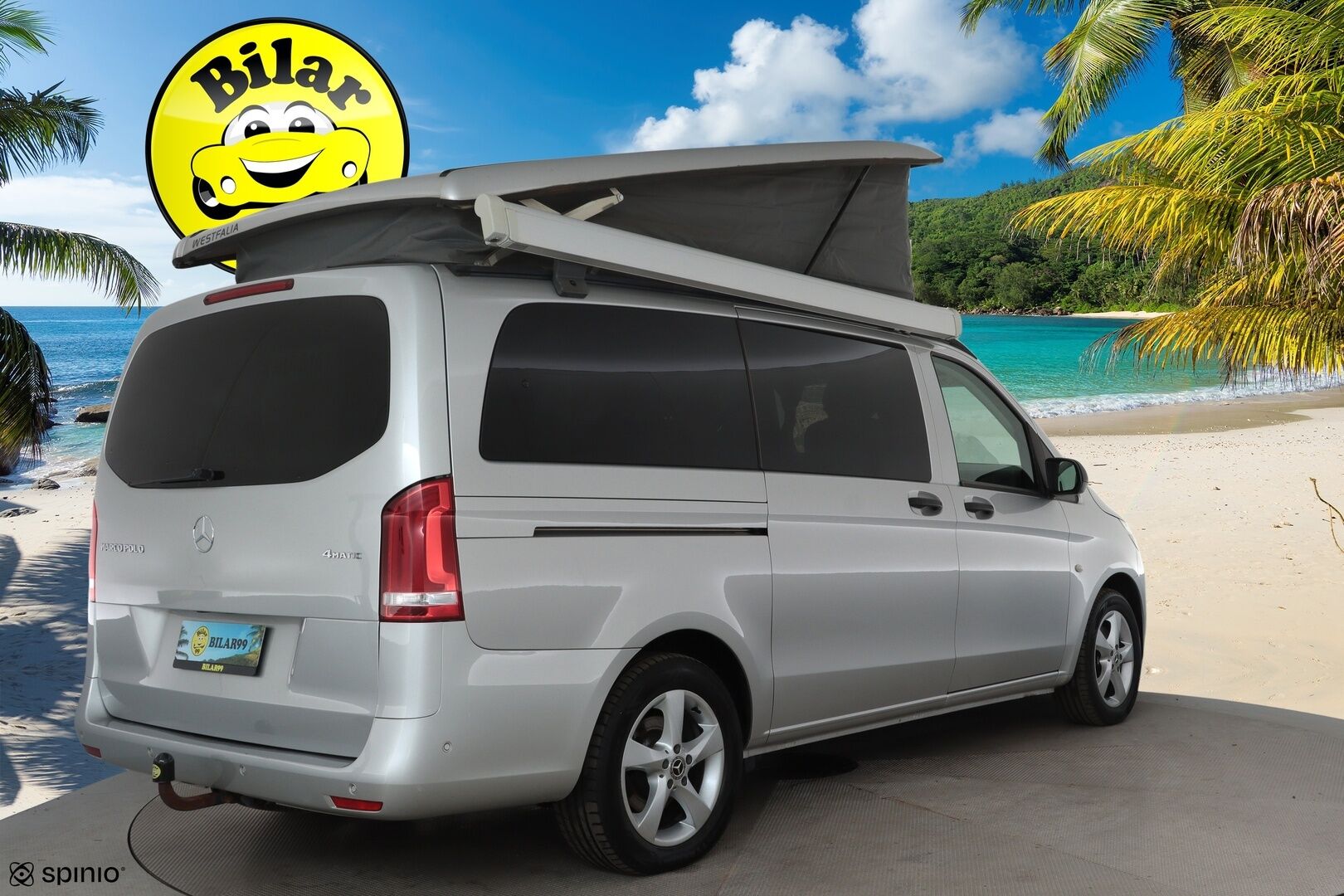 MERCEDES-BENZ V 2019 250 CDi 4Matic Marco Polo 6-paik **Vakkari / ILS LED / Pop-Up Roof / P.kamera / Navi / Bluetooth / Koukku / Lisäkatos** - Merkkihuollettu