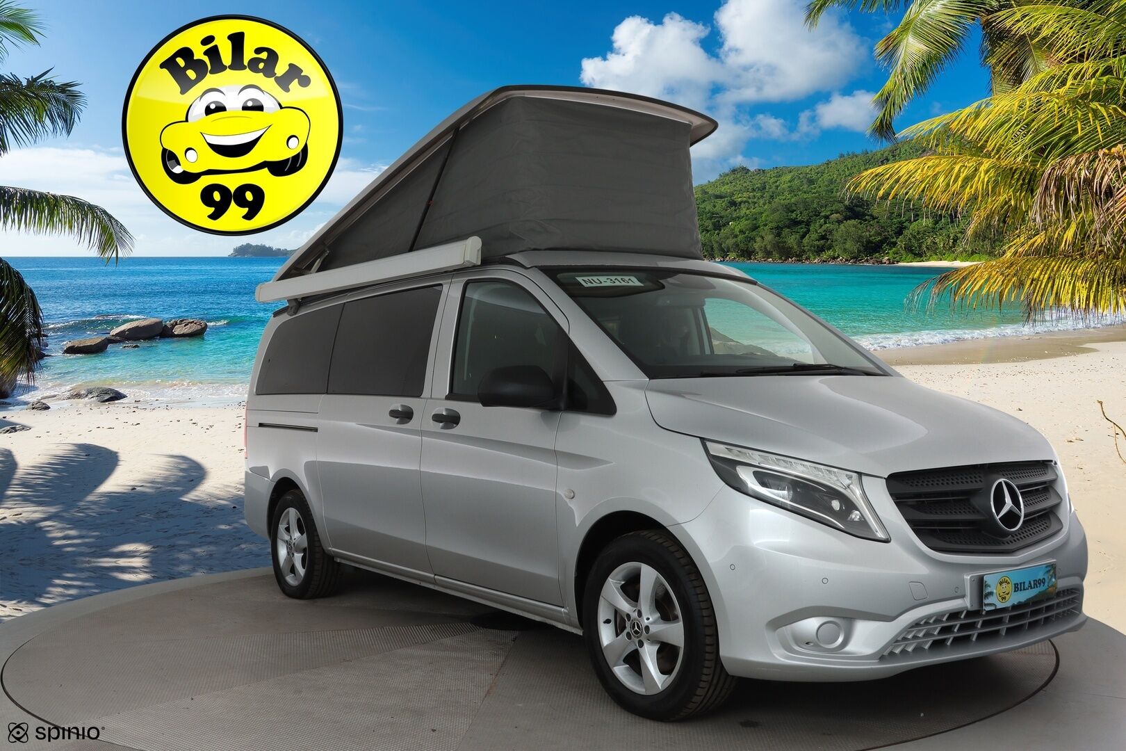 MERCEDES-BENZ V 2019 250 CDi 4Matic Marco Polo 6-paik **Vakkari / ILS LED / Pop-Up Roof / P.kamera / Navi / Bluetooth / Koukku / Lisäkatos** - Seikkailijan unelma / Merkkihuollettu