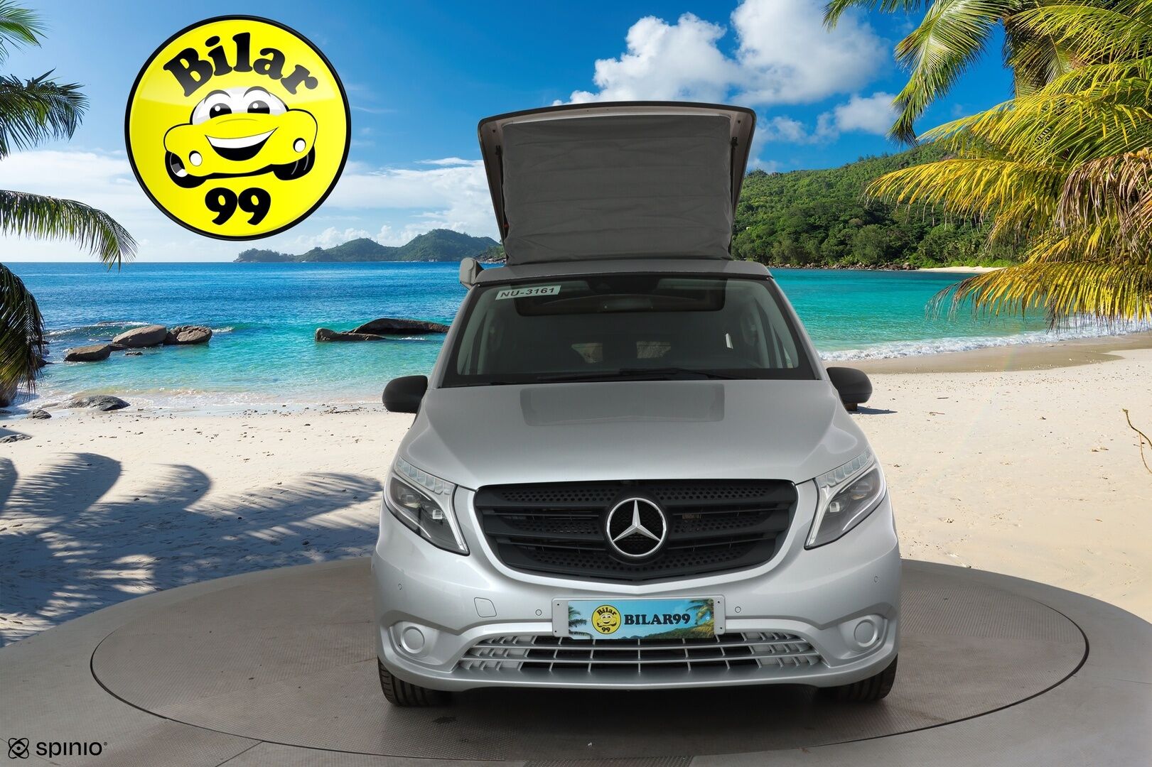 MERCEDES-BENZ V 2019 250 CDi 4Matic Marco Polo 6-paik **Vakkari / ILS LED / Pop-Up Roof / P.kamera / Navi / Bluetooth / Koukku / Lisäkatos** - Merkkihuollettu