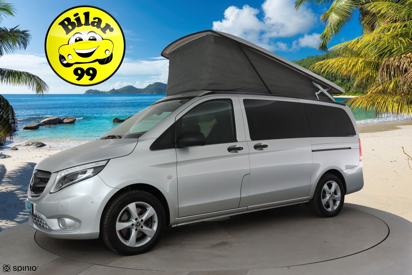 MERCEDES-BENZ V 2019 250 CDi 4Matic Marco Polo 6-paik **Vakkari / ILS LED / Pop-Up Roof / P.kamera / Navi / Bluetooth / Koukku / Lisäkatos** - 2,99 % KORKOTARJOUS TÄHÄN AUTOON - Merkkihuollettu