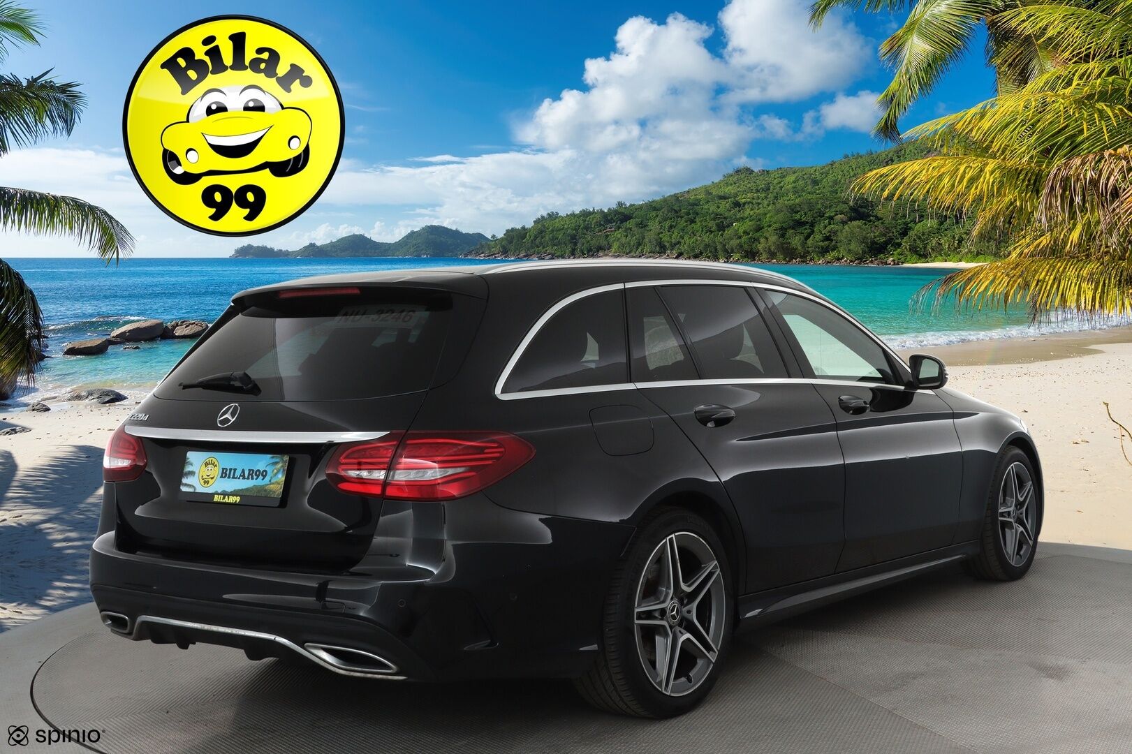MERCEDES-BENZ C 2019 220 d T A Business AMG ** Digimittaristo / Multibeam / P.Kamera / Koukku / Sporttinahat / Navi / Apple&Android** - Kahdet Renkaat