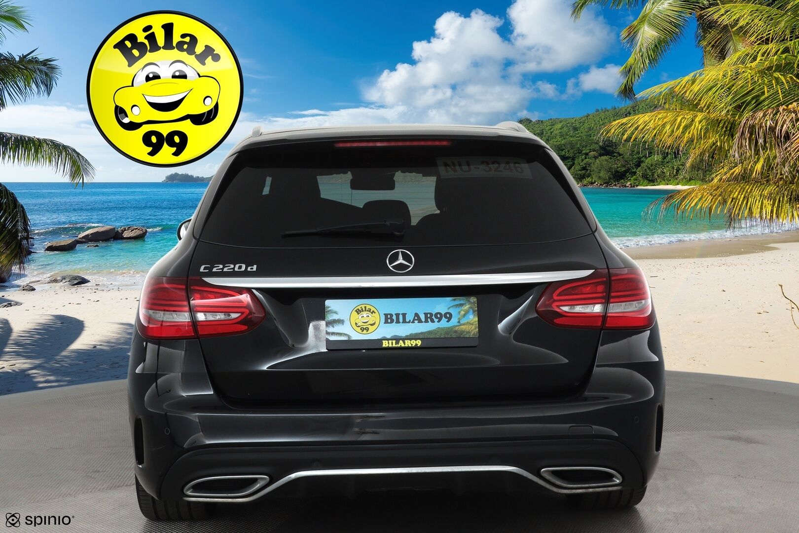 MERCEDES-BENZ C 2019 220 d T A Business AMG ** Digimittaristo / Multibeam / P.Kamera / Koukku / Sporttinahat / Navi / Apple&Android** - Kahdet Renkaat