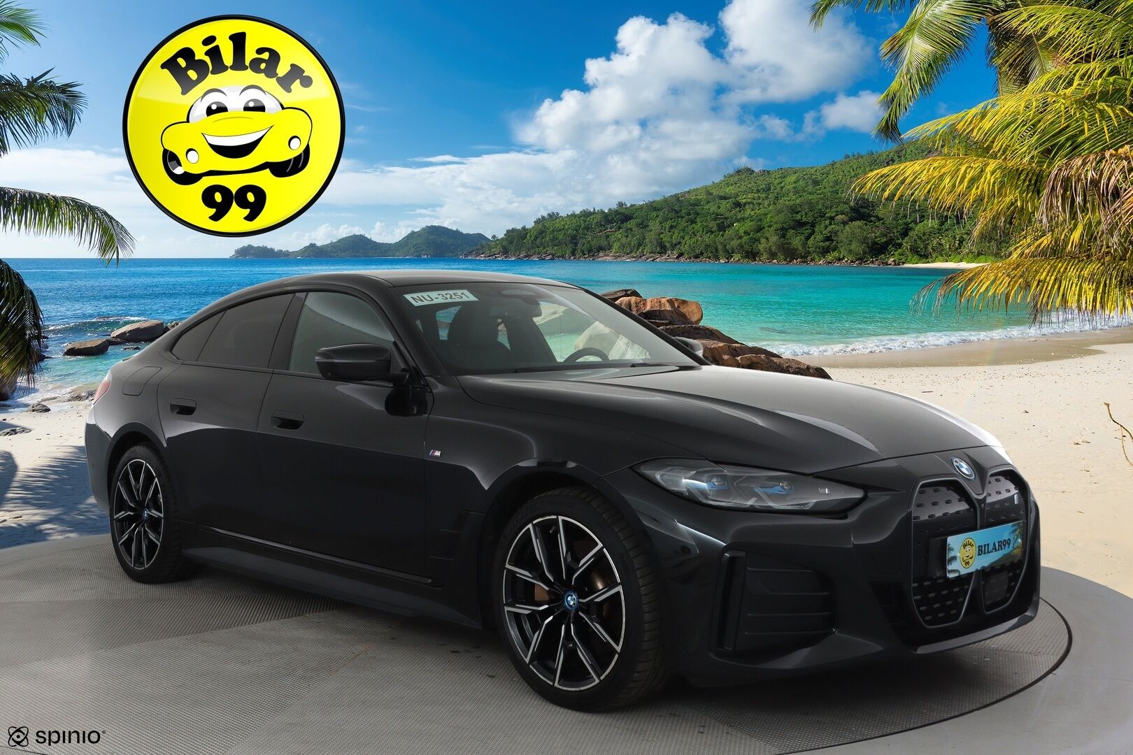 BMW I4 2022 eDrive40 M-Sport **Koukku / Adapt.Vakkari / HiFi / Laser-LED / 360° / Sporttipenkit / Widescreen / Navi / HUD** - 3,99 % KORKOTARJOUS TÄHÄN AUTOON - Akku kuntotarkastettu / 2x Latauskaapelit / Merkkihuollettu!