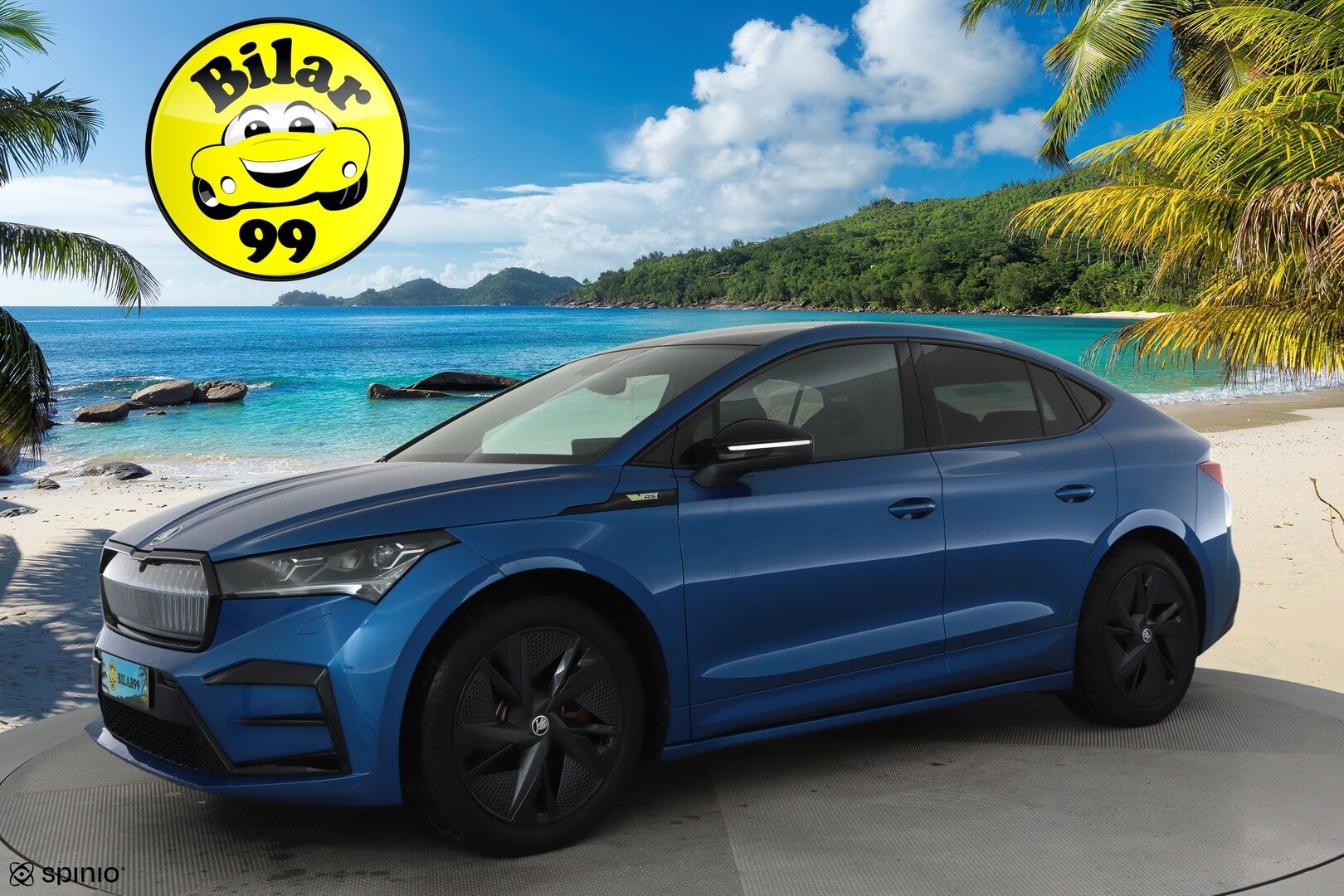 SKODA ENYAQ 2023 Coupe 80x 4x4 RS iV **Lämpöpumppu / Koukku / ACC / Matrix-LED / Muistipenkki / P.kamera / Navi / Kaistavahti / Keyless** - 3,99 % KORKOTARJOUS TÄHÄN AUTOON - Akku kuntotarkastettu / **HYVILLÄ KAMOILLA**