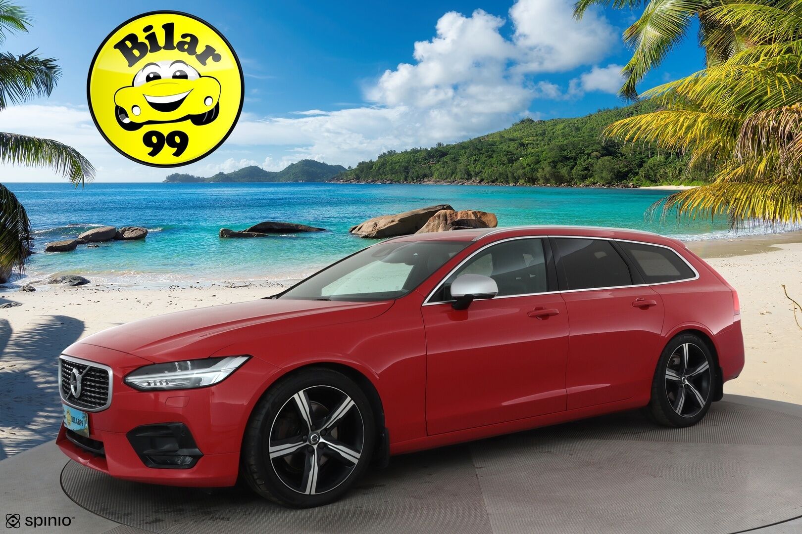 Volvo V90 2017 D5 AWD R-Design aut. **Adapt.vakkari / Panorama / HUD / Muistipenkki / Koukku / Full LED / P.kamera / Digimittaristo** - 3,99 % KORKOTARJOUS TÄHÄN AUTOON 31.8. ASTI! - Kahdet renkaat aluvanteilla / Navi / Penkinlämmittimet takana / Ratinlämmitin
