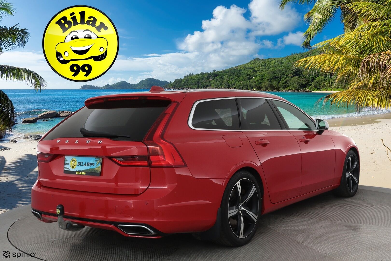 Volvo V90 2017 D5 AWD R-Design aut. **Adapt.vakkari / Panorama / HUD / Muistipenkki / Koukku / Full LED / P.kamera / Digimittaristo** - 3,99 % KORKOTARJOUS TÄHÄN AUTOON 31.8. ASTI! - Kahdet renkaat aluvanteilla / Navi / Penkinlämmittimet takana / Ratinlämmitin