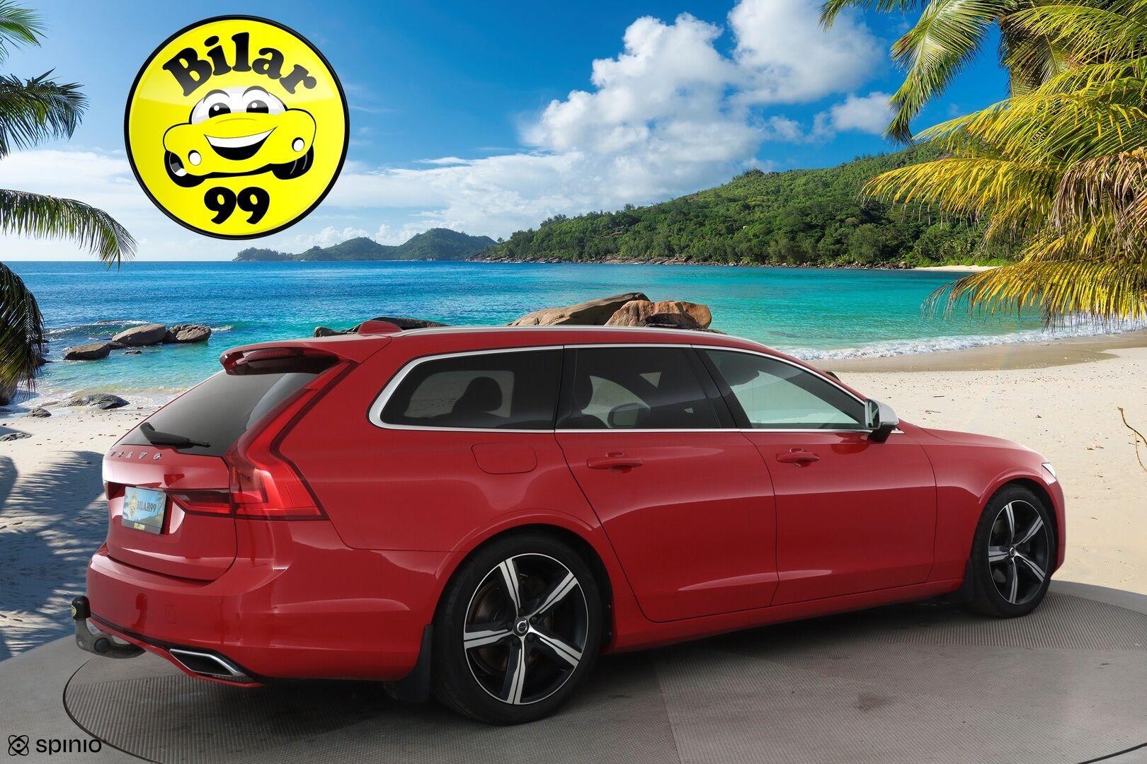 Volvo V90 2017 D5 AWD R-Design aut. **Adapt.vakkari / Panorama / HUD / Muistipenkki / Koukku / Full LED / P.kamera / Digimittaristo** - 3,99 % KORKOTARJOUS TÄHÄN AUTOON 31.8. ASTI! - Kahdet renkaat aluvanteilla / Navi / Penkinlämmittimet takana / Ratinlämmitin