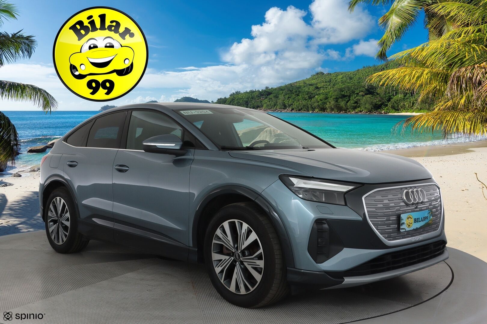 AUDI Q4 E-TRON 2022 Sportback 50 quattro **Lämpöpumppu / Adapt.Vakkari / LED-valot / P.kamera / Sporttipenkit / Apple&Android / KeylessGO** - 3,99 % KORKOTARJOUS TÄHÄN AUTOON 31.8. ASTI! - 2x Latauskaapelit / Kahdet Renkaat / Merkkihuollettu!