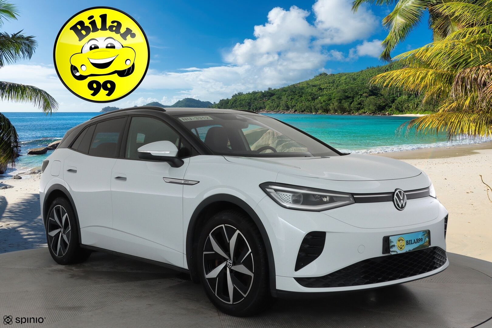VOLKSWAGEN ID.4 2022 GTX Dual Motor AWD, akku 77 kWh - Lämpöpumppu / Vetokoukku / Adapt.Vakkari / 360-Kamera / iQ Matrix LED / Puolinahkasisusta / Ratinlämmitys / Varusteltu!
