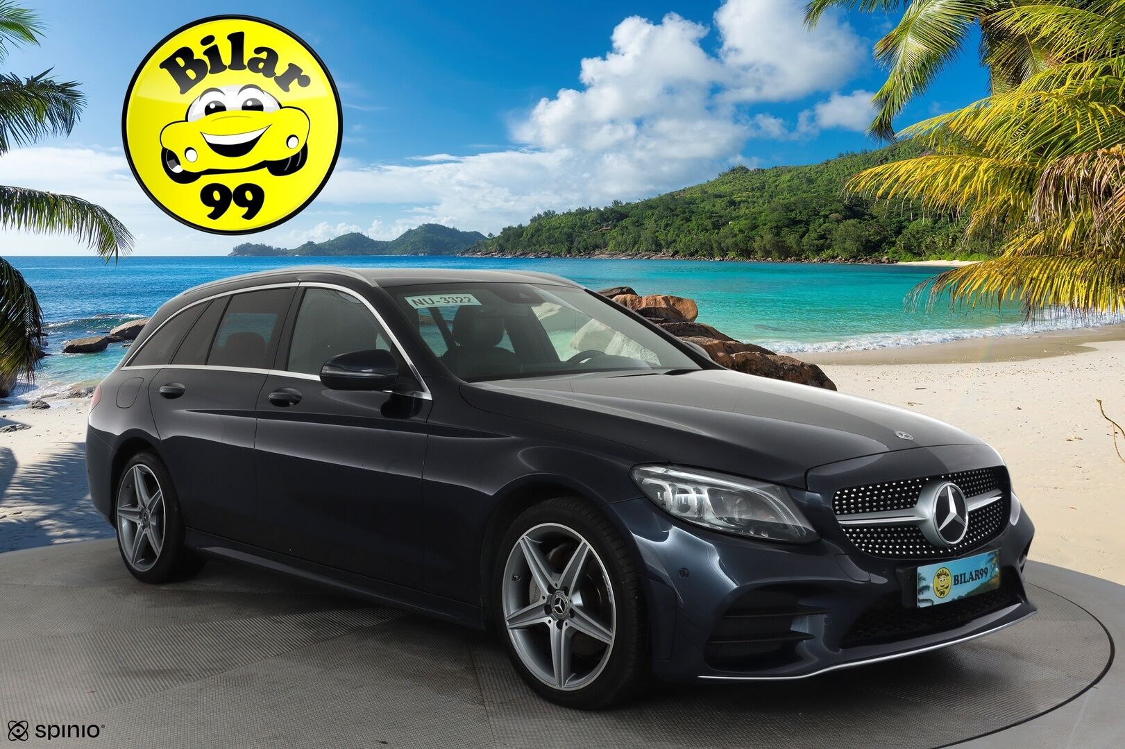 MERCEDES-BENZ C 2019 220 d 4Matic T A Business AMG **Multibeam / Webasto / Vakkari / Koukku / Peruutuskamera / Navigointi / Sporttipenkit** - Kahdet Renkaat