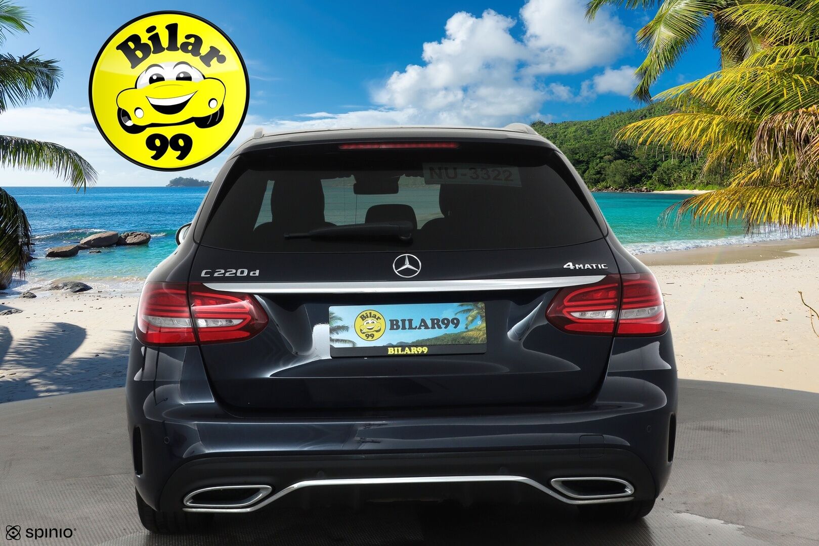 MERCEDES-BENZ C 2019 220 d 4Matic T A Business AMG **Multibeam / Webasto / Vakkari / Koukku / Peruutuskamera / Navigointi / Sporttipenkit** - Kahdet Renkaat