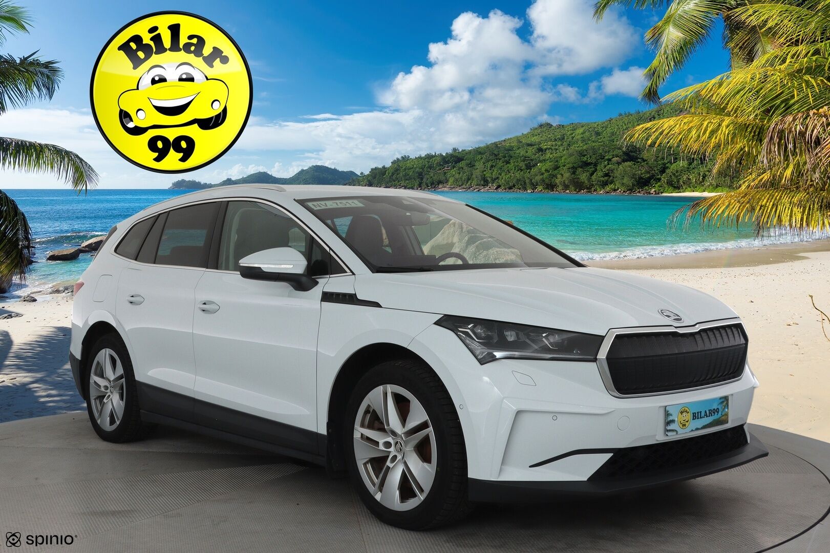 SKODA ENYAQ 2022 82kWh iV80 4X4 Luxury **ACC / ILP / Matrix LED / Muistipenkit / Koukku / P.kamera / Navi / KeylessGo / Nahka-Alcantara** - Merkkihuollettu