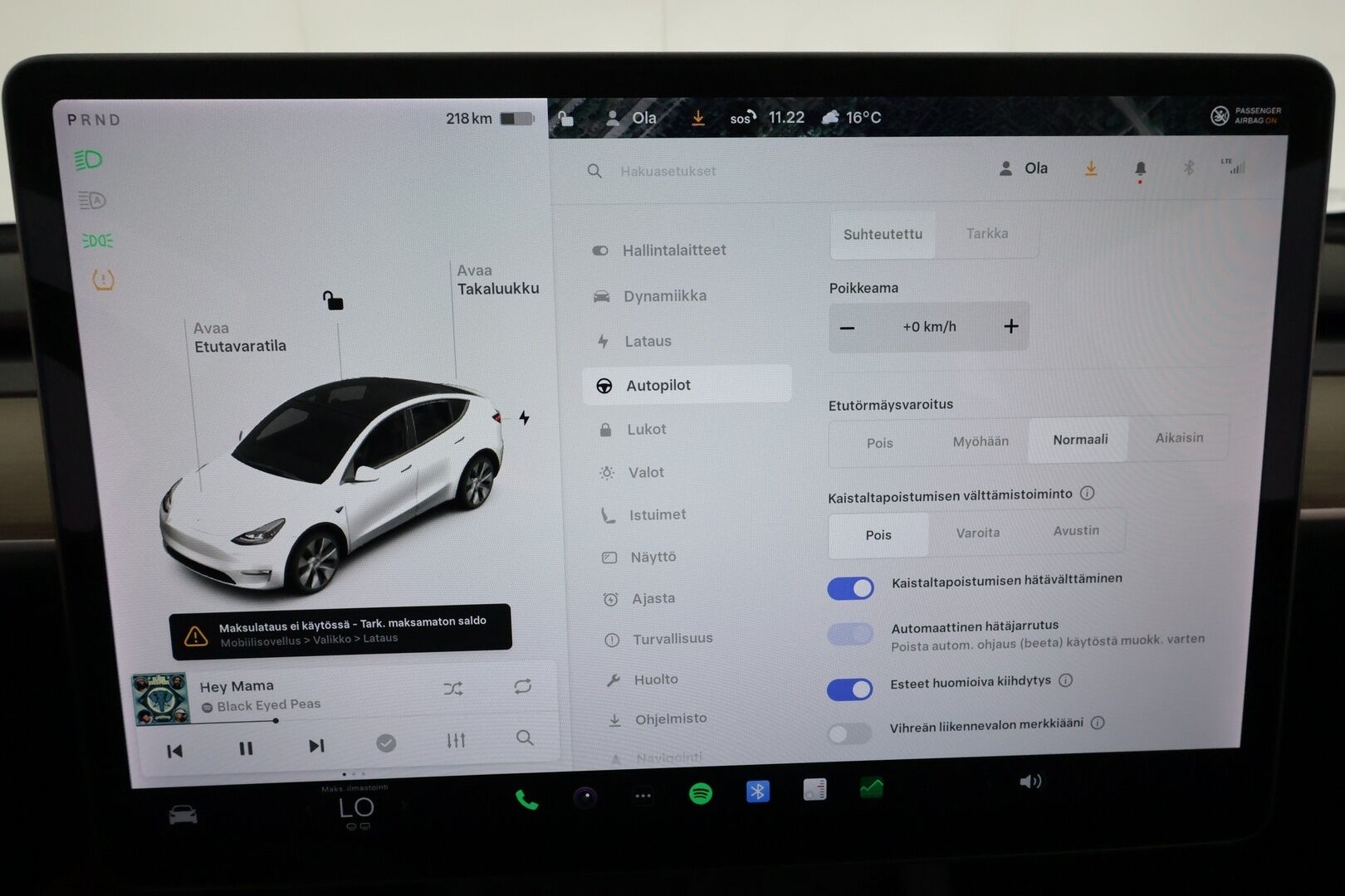 TESLA MODEL Y 2021 Long Range Dual Motor AWD **Lasikatto / Lämpöpumppu / ACC / Matrix-LED / P. Kamera / Muistipenkki / Navi** - 2x Latauskaapelit / Kahdet Renkaat