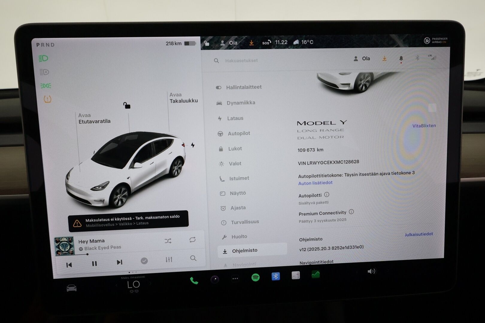 TESLA MODEL Y 2021 Long Range Dual Motor AWD **Lasikatto / Lämpöpumppu / ACC / Matrix-LED / P. Kamera / Muistipenkki / Navi** - 2x Latauskaapelit / Kahdet Renkaat