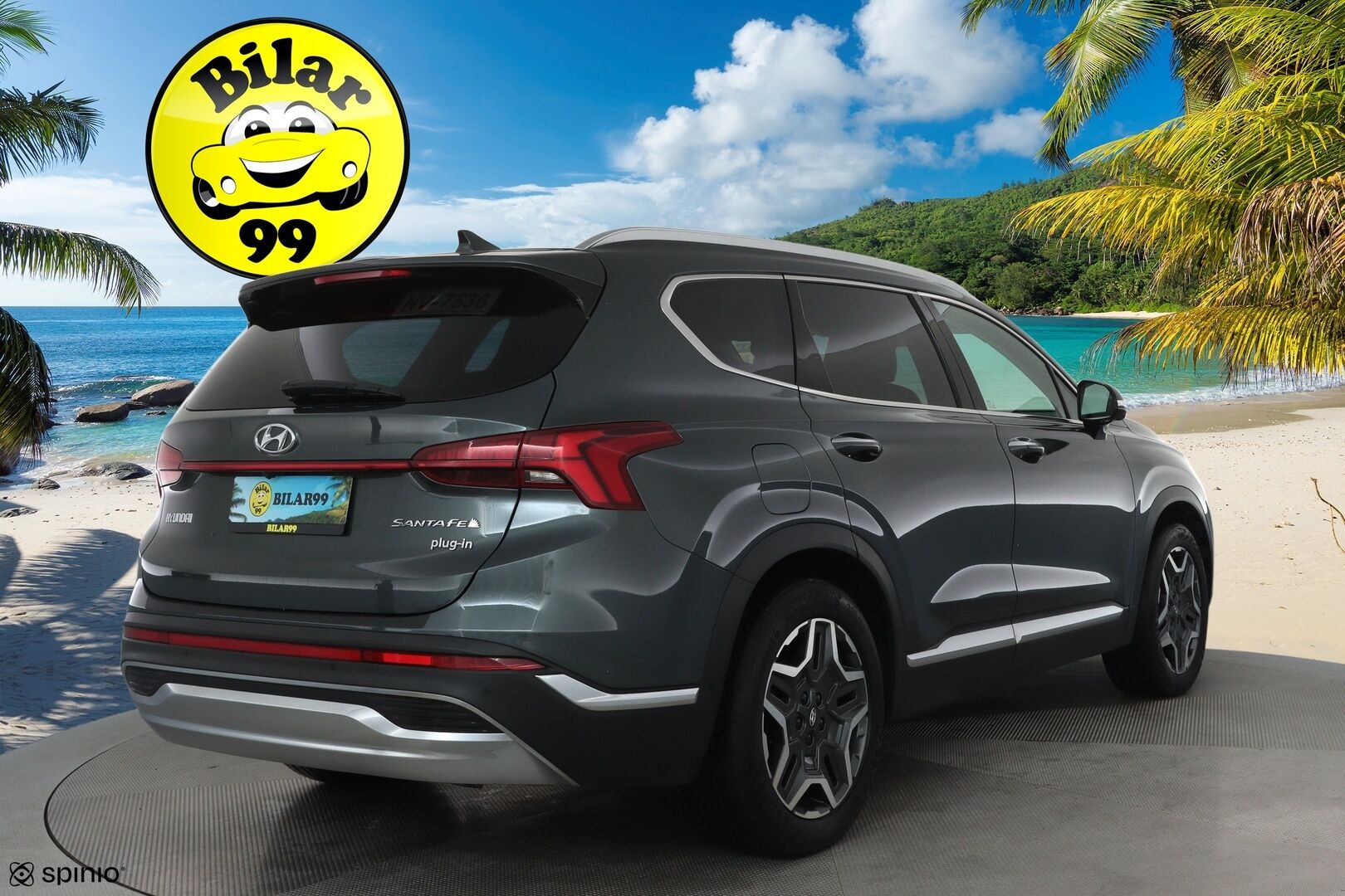 HYUNDAI SANTA FE 2021 1.6 Plugin-Hybrid 4WD SEVEN Prime 7-P **ACC / Panorama / KRELL / Koukku / LED / Muistipenkki / Navi / Mustat nahat** - Akku kuntotarkastettu! / Ilmastoidut penkit / HUD / 360° / Kahdet renkaat aluvanteilla / Merkkihuollettu