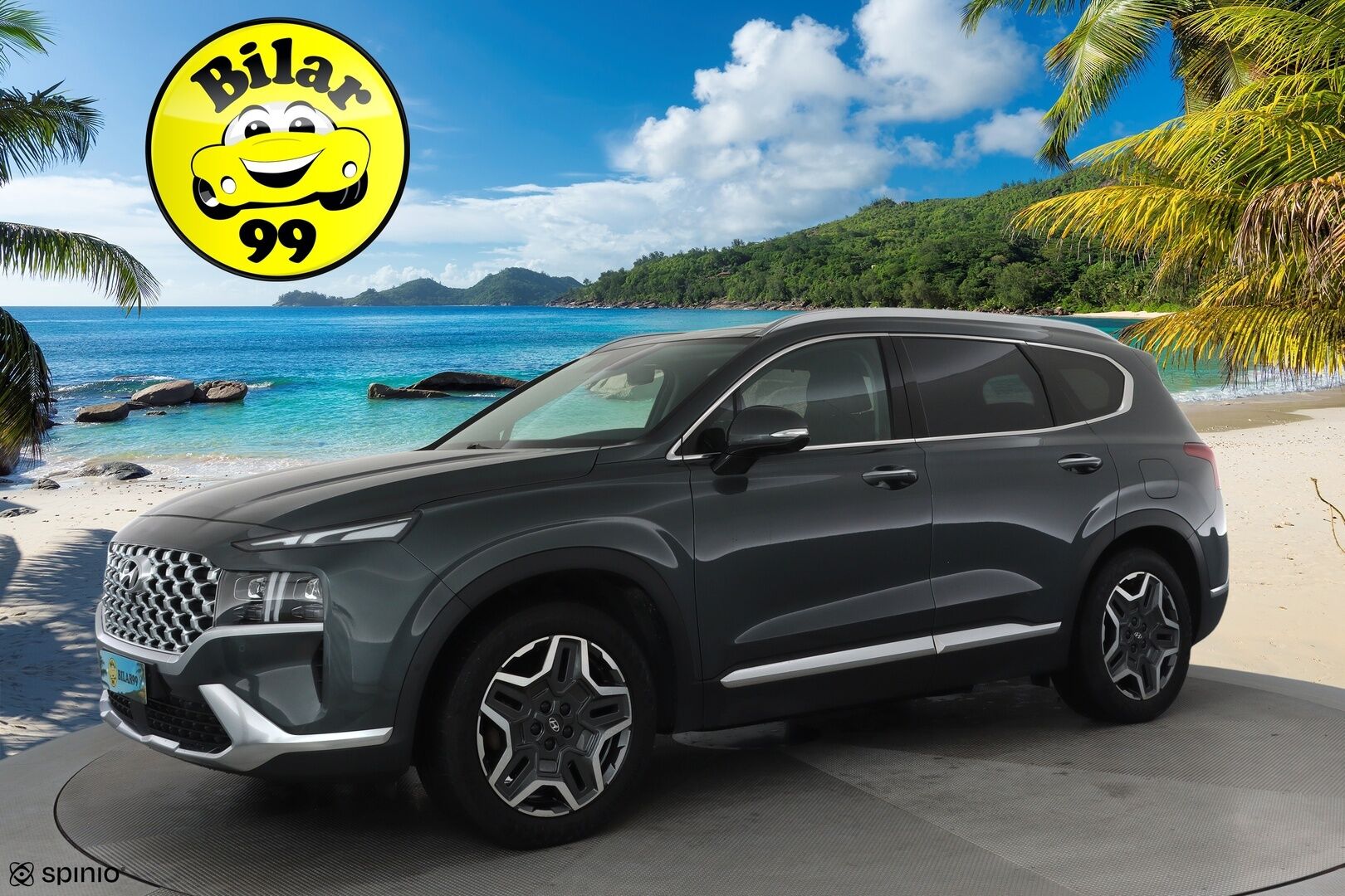 HYUNDAI SANTA FE 2021 1.6 Plugin-Hybrid 4WD SEVEN Prime 7-P **ACC / Panorama / KRELL / Koukku / LED / Muistipenkki / Navi / Mustat nahat** - Akku kuntotarkastettu! / Ilmastoidut penkit / HUD / 360° / Kahdet renkaat aluvanteilla / Merkkihuollettu