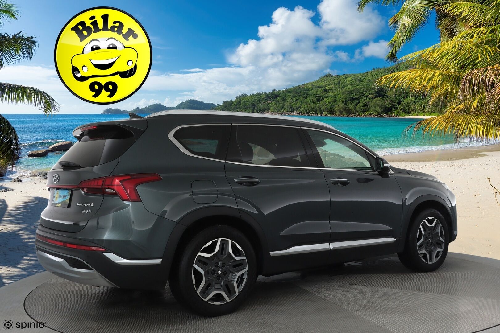 HYUNDAI SANTA FE 2021 1.6 Plugin-Hybrid 4WD SEVEN Prime 7-P **ACC / Panorama / KRELL / Koukku / LED / Muistipenkki / Navi / Mustat nahat** - Akku kuntotarkastettu! / Ilmastoidut penkit / HUD / 360° / Kahdet renkaat aluvanteilla / Merkkihuollettu
