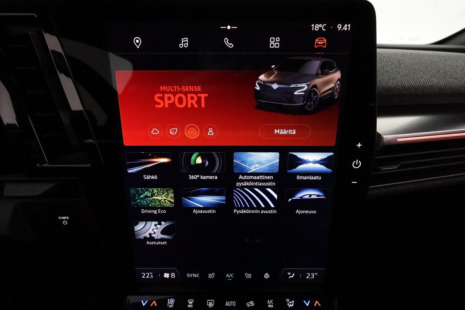 RENAULT MEGANE 2022 E-Tech electric 60kWh 220hv Techno **Lämpöpumppu / Vetokoukku / 360 Kamera / Apple&Android / Keyless / Ratinlämmitin**