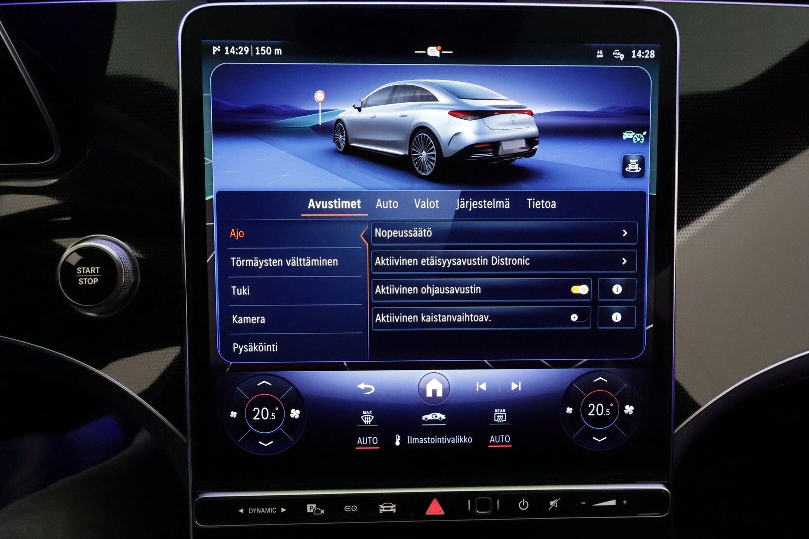 MERCEDES-BENZ EQE 2023 300 89kWh Avantgarde *Burmester / Distronic / Digital Lights / 360° / Muistinahat / Navi / Kaistavahti / Keyless* - Kahdet Renkaat