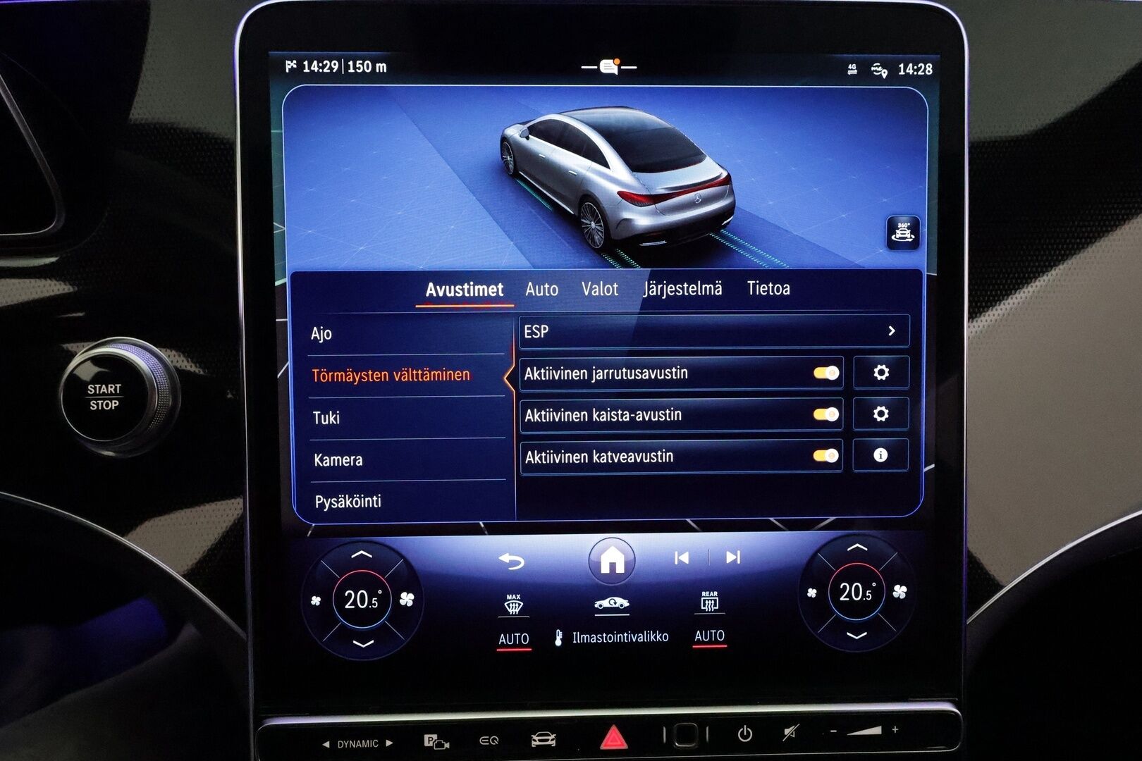 MERCEDES-BENZ EQE 2023 300 89kWh Avantgarde *Burmester / Distronic / Digital Lights / 360° / Muistinahat / Navi / Kaistavahti / Keyless* - Kahdet Renkaat