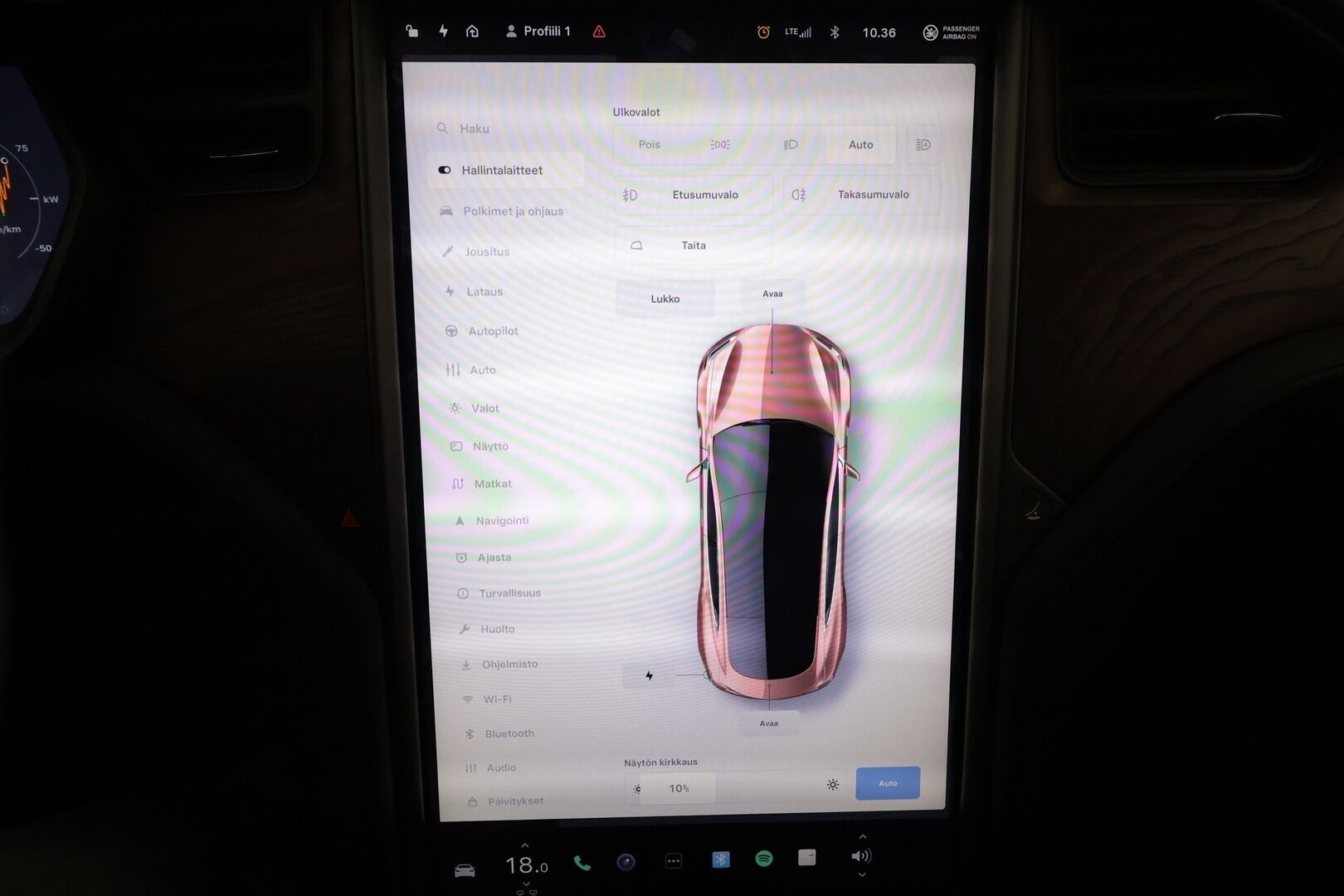 TESLA MODEL S 2020 100kWh Long Range AWD *Ilma-alusta / Lasikatto / ACC / LED / P.Kamera / Muistipenkki / Premium Audio / Kaistavahti* - Kahdet Renkaat