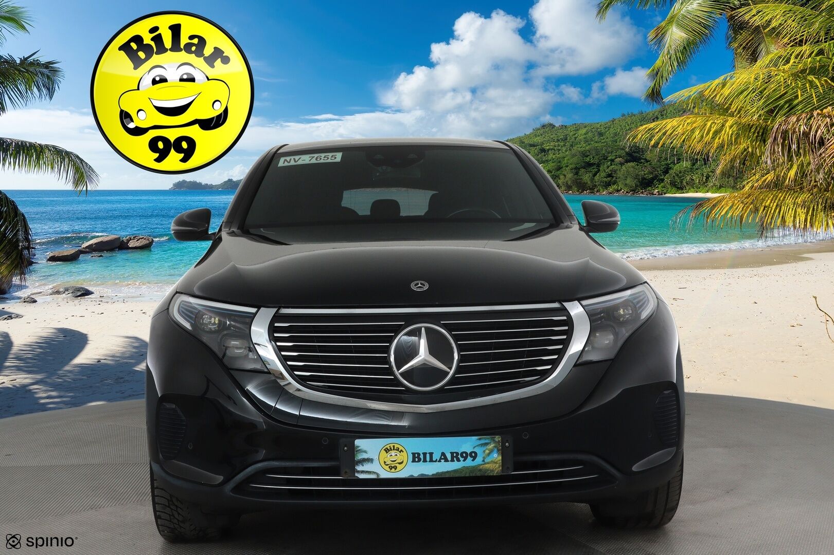 MERCEDES-BENZ EQC 2021 400 4matic * Distronic+ / P.kamera / Widescreen / Multibeam / Midline / Koukku / Navi * - Kahdet renkaat aluvanteilla / Merkkihuollettu