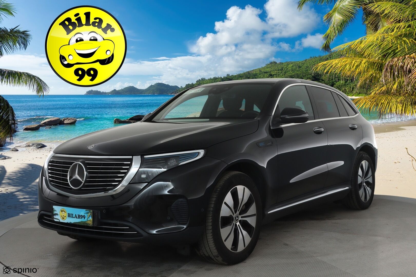 MERCEDES-BENZ EQC 2021 400 4matic * Distronic+ / P.kamera / Widescreen / Multibeam / Midline / Koukku / Navi * - Kahdet renkaat aluvanteilla / Merkkihuollettu