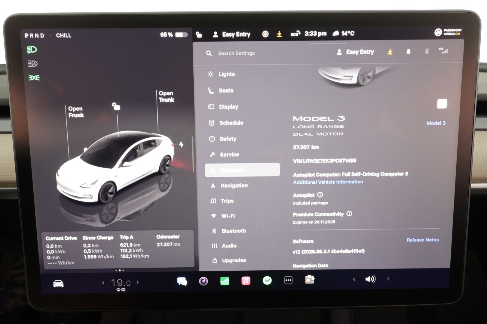 TESLA MODEL 3 2023 Long Range Dual Motor * ILP / ACC / Lasikatto / Matrix-LED / P.kamera / Muistipenkki / Premium Audio / Navi / Keyless * - Akku kuntotarkastettu!