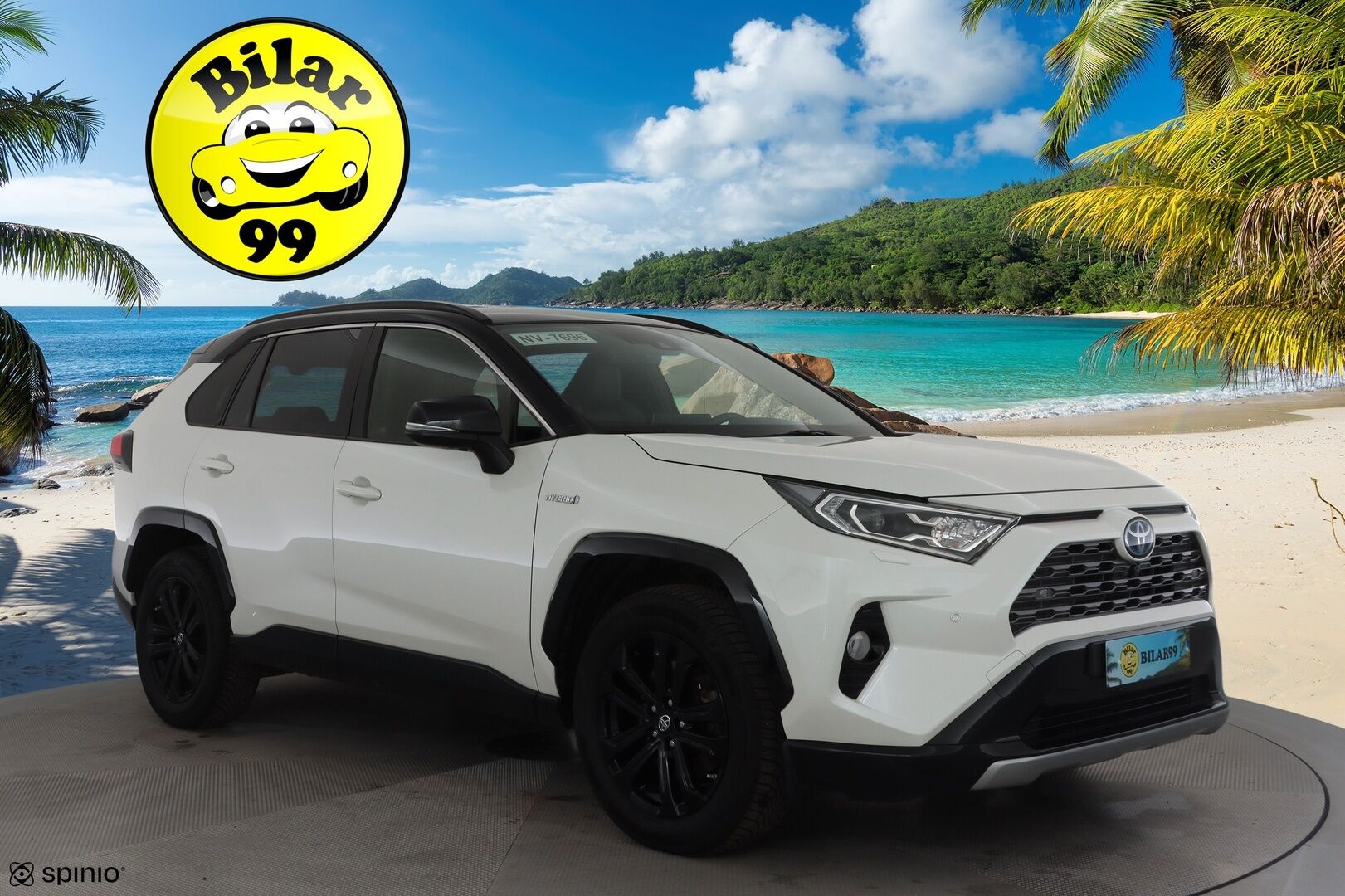 TOYOTA RAV4 2019 2.5 Hybrid Style * ACC / P.kamera / LED / Navi / Sähköpenkki / 360° / JBL / Puolinahat / KeylessGo * - Kahdet renkaat aluvanteilla / Merkkihuollettu - Osta nyt, maksa vasta ensi vuonna