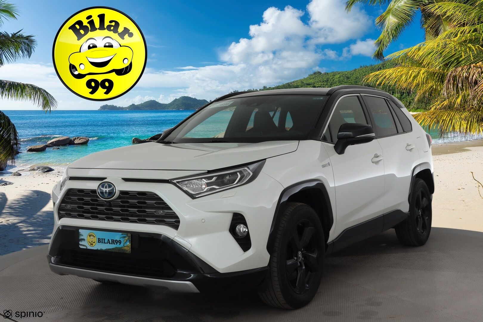 TOYOTA RAV4 2019 2.5 Hybrid Style * ACC / P.kamera / LED / Navi / Sähköpenkki / 360° / JBL / Puolinahat / KeylessGo * - Kahdet renkaat aluvanteilla / Merkkihuollettu