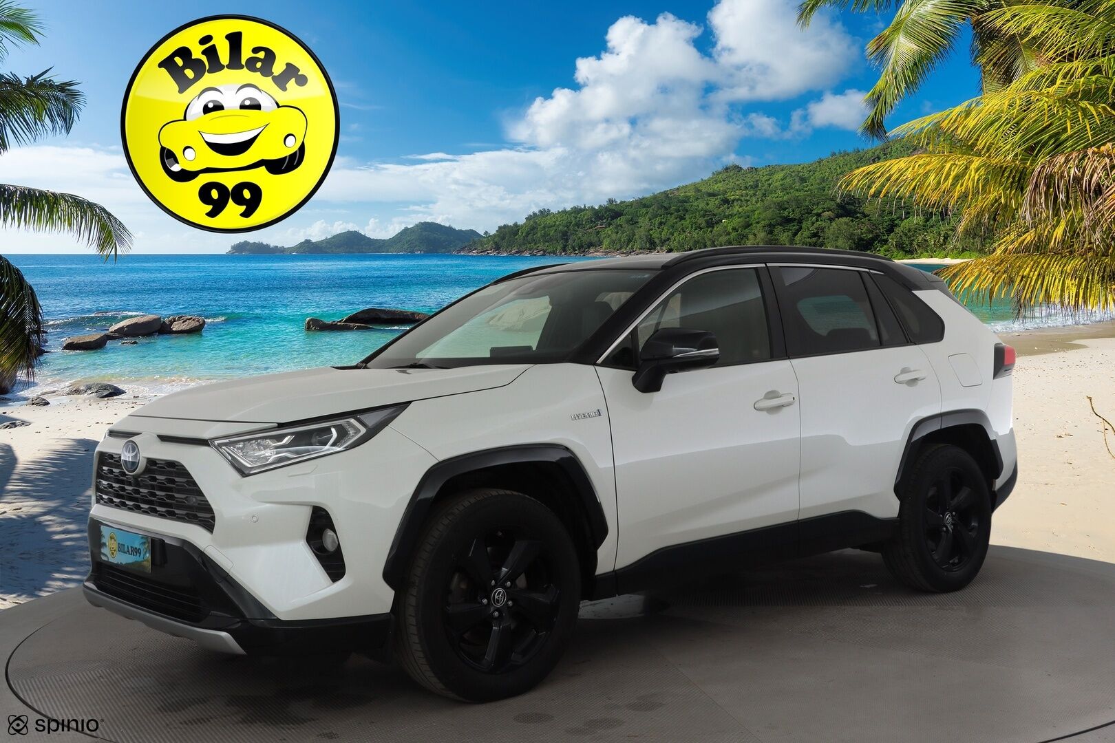 TOYOTA RAV4 2019 2.5 Hybrid Style * ACC / P.kamera / LED / Navi / Sähköpenkki / 360° / JBL / Puolinahat / KeylessGo * - Kahdet renkaat aluvanteilla / Merkkihuollettu