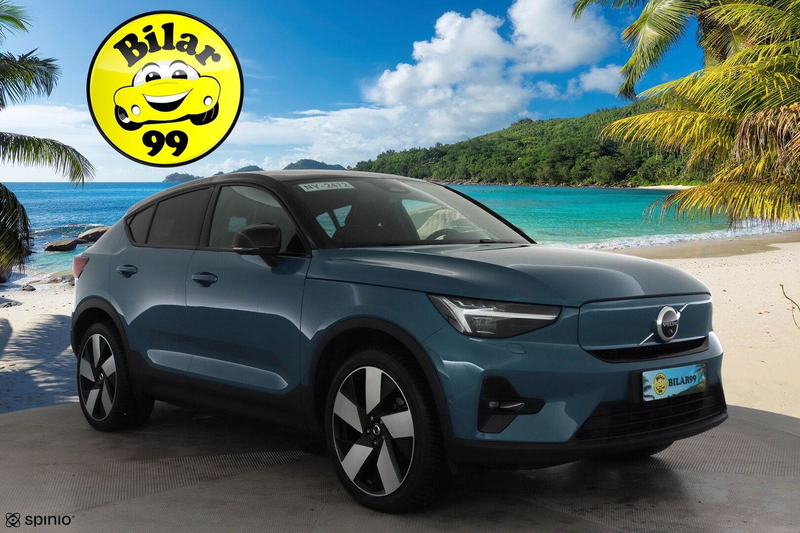 Volvo C40 2022 Recharge Twin Motor  Ultimate Dark * ACC / 360° / ILP / Muistipenkki / Pixel LED / Facelift / Navi / Koukku / Lasikatto / H&K * - Akku kuntotarkastettu / Kahdet renkaat aluvanteilla / Merkkihuollettu - HULLU BLACKWEEK KORKOTARJOUS 2,49%