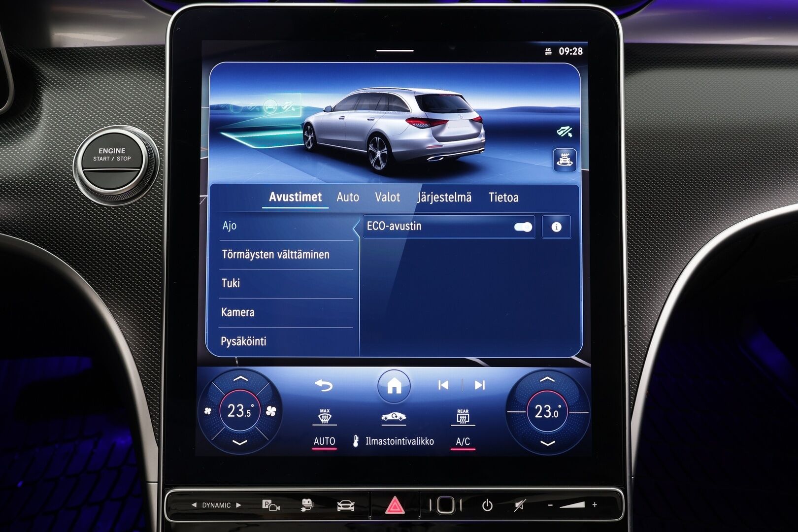 MERCEDES-BENZ C 2023 300e T a 9G-Tronic Avantgarde * Distronic+ / P.kamera / LED / Navi / Koukku / Puolinahat / Sähköluukku * - Kahdet renkaat aluvanteilla - HULLU BLACKWEEK KORKOTARJOUS 2,49%