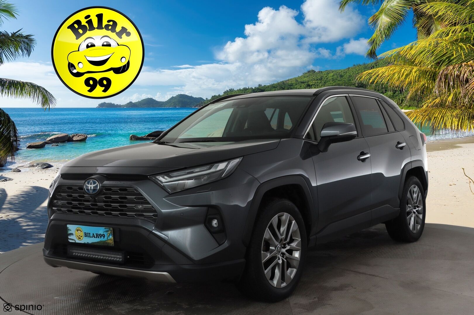TOYOTA RAV4 2022 Hybrid 2,5 AWD-i Premium * ACC / 360° / Muistipenkki / Koukku / LED / Ilmastoidut nahat / KeylessGo / Ratinlämmitin * - Kahdet renkaat aluvanteilla - HULLU BLACKWEEK KORKOTARJOUS 2,49%