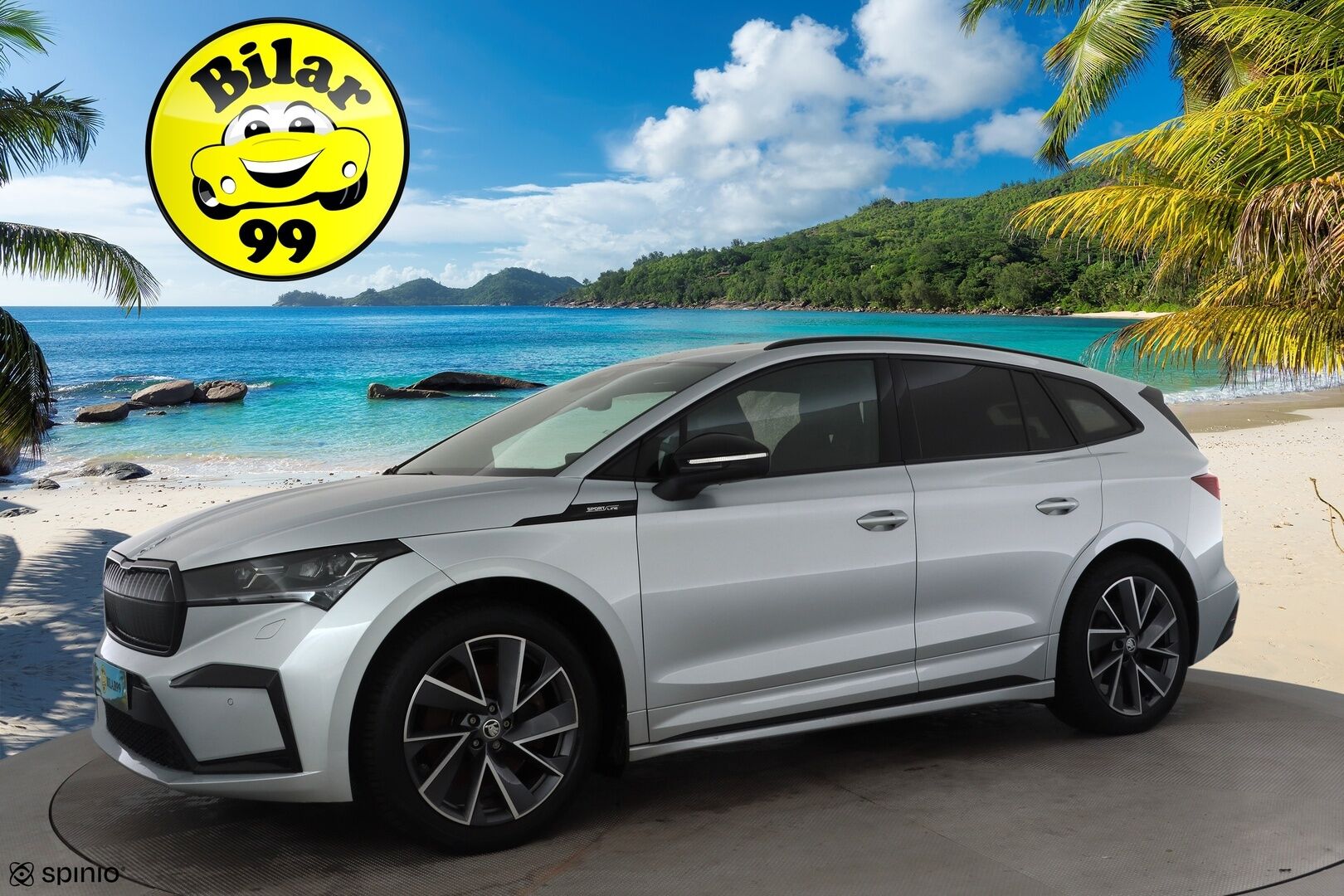 SKODA ENYAQ 2022 80 SportLine iV * ACC / ILP / Matrix-LED / Kamera / Muistipenkki / Navi / Kaistavahti / Keyless * - SoH 94.4% / Kahdet OEM vanteet / Merkkihuollot / Myydään juuri huollettuna!