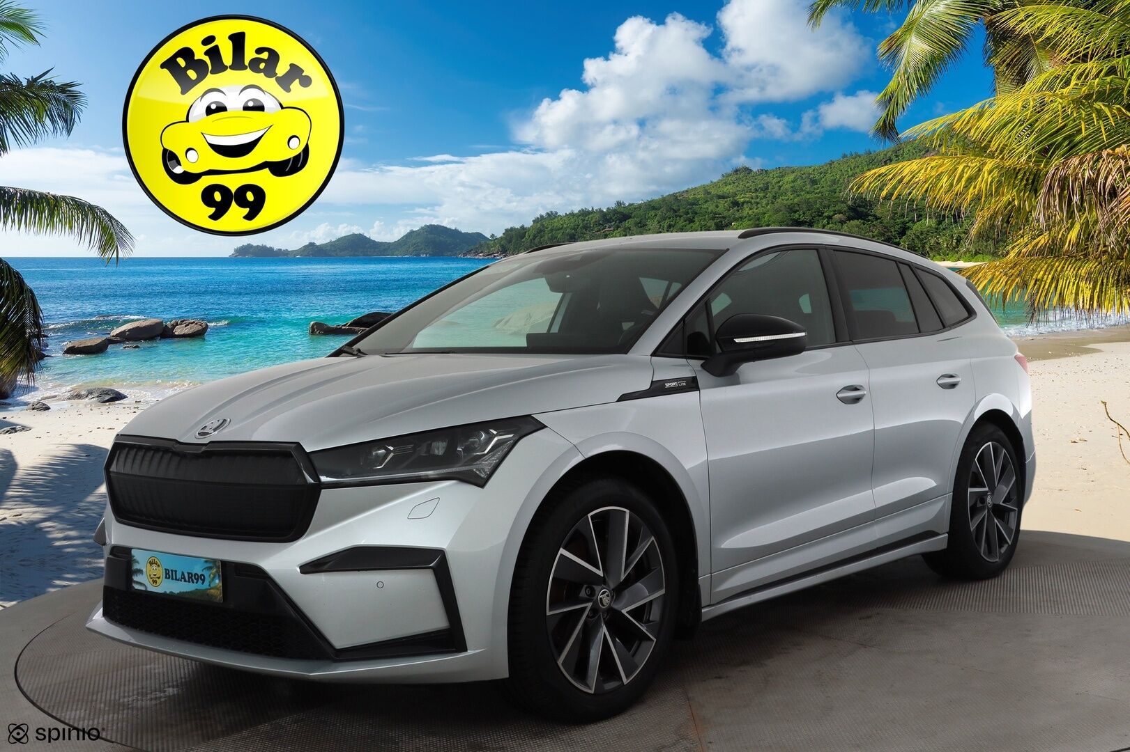 SKODA ENYAQ 2022 80 SportLine iV * ACC / ILP / Matrix-LED / Kamera / Muistipenkki / Navi / Kaistavahti / Keyless * - SoH 94.4% / Kahdet OEM vanteet / Merkkihuollot / Myydään juuri huollettuna!