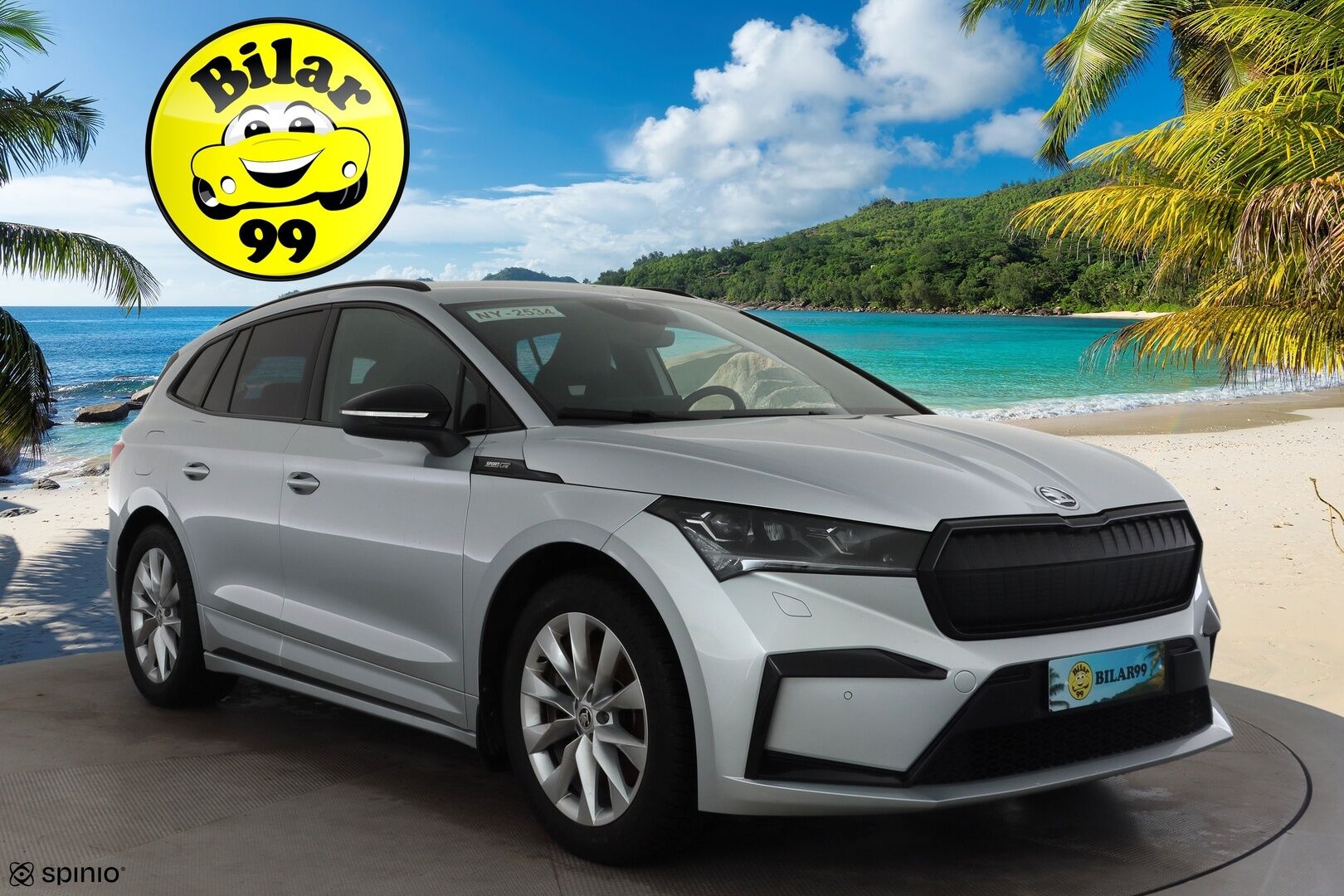 SKODA ENYAQ 2022 80 SportLine iV * ACC / ILP / Matrix-LED / Kamera / Muistipenkki / Navi / Kaistavahti / Keyless * - SoH 94.4% / Kahdet OEM vanteet / Merkkihuollot / Myydään juuri huollettuna!