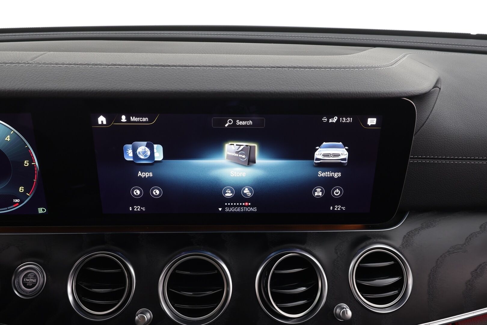 MERCEDES-BENZ E 2021 220 d 4MATIC T Business AMG * Webasto / 360° / Vakkari / Multibeam / Widescreen / Koukku / Puolinahat * - Kahdet renkaat aluvanteilla 