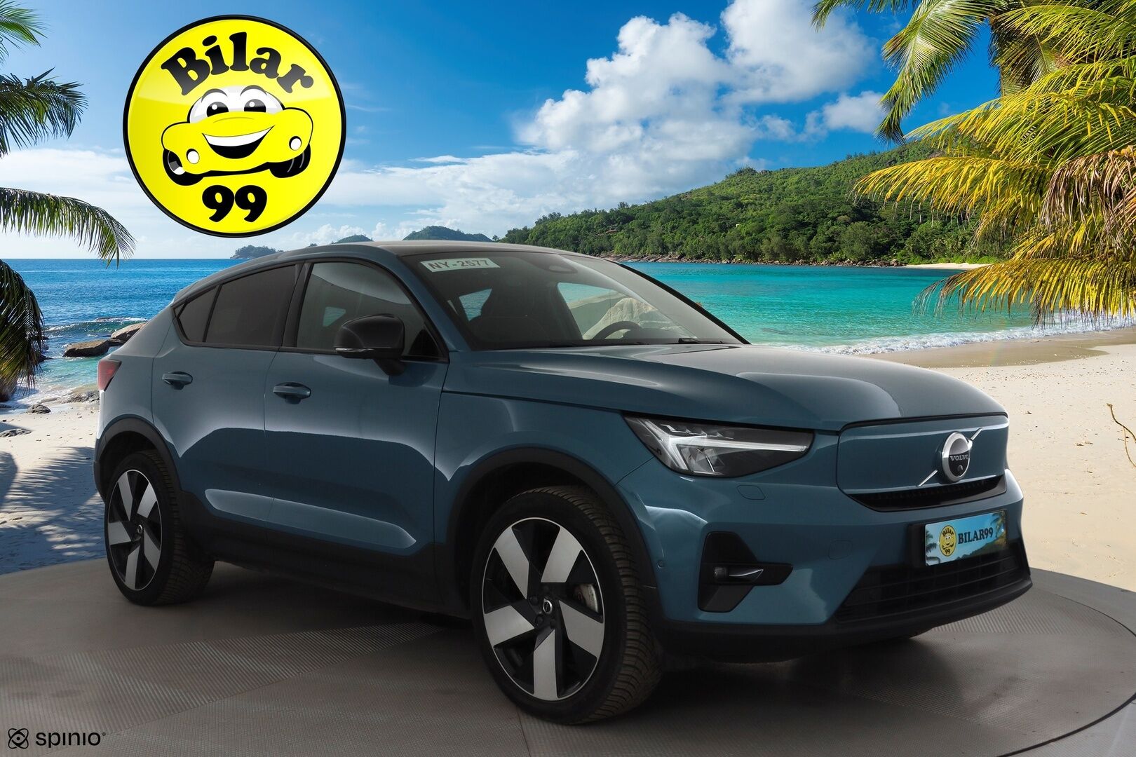 Volvo C40 2023 69kWh Recharge Ultimate * ACC / 360° / H&K / ILP / Muistipenkki / LED / Navi / Lasikatto / BLIS / Koukku * - Akku kuntotarkastettu / Merkkihuollettu