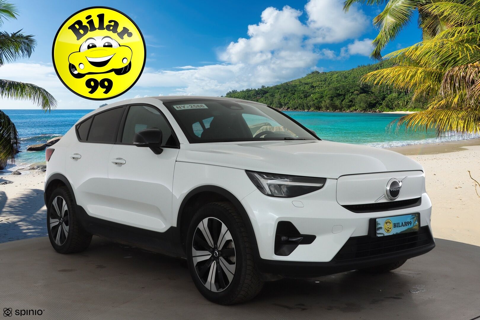 Volvo C40 2023 Recharge Twin Plus * ILP / Koukku / Lasikatto / ACC / LED / P.kamera / Sportpenkki Muistilla / Navi / Kaistavahti * - Akku kuntotarkastettu / 2x Latauskaapelit / Kahdet renkaat aluvanteilla / Merkkihuollettu