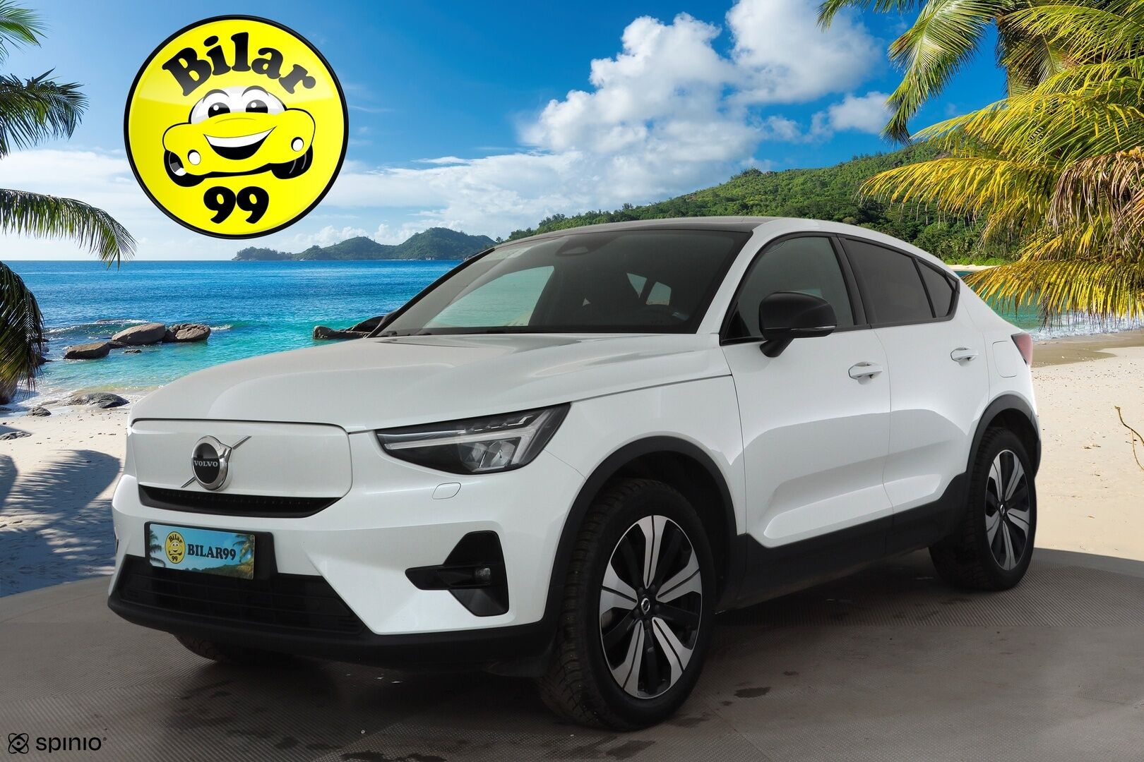 Volvo C40 2023 Recharge Twin Plus * ILP / Koukku / Lasikatto / ACC / LED / P.kamera / Sportpenkki Muistilla / Navi / Kaistavahti * - Akku kuntotarkastettu / 2x Latauskaapelit / Kahdet renkaat aluvanteilla / Merkkihuollettu