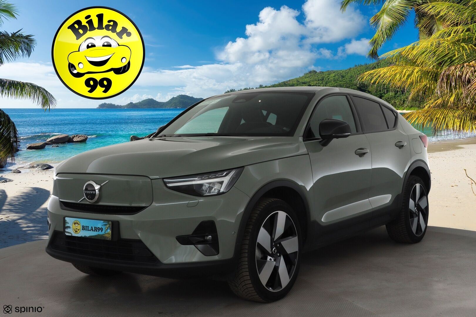 Volvo C40 2023 Recharge Single Motor Ultimate * ACC / P.kamera / LED / Navi / Muistipenkki / Lasikatto / Koukku / KeylessGo / Puolinahat * - Kahdet renkaat aluvanteilla / Merkkihuollettu