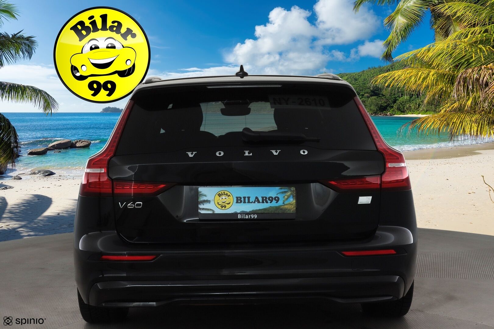 Volvo V60 2023 T6 AWD Long Range Plus Dark aut * ACC / P.kamera / Full LED / Muistipenkit / Navi / KeylessGo / Facelift / Sähköluukku * - Akku kuntotarkastettu SoH 98,6% / Kahdet renkaat aluvanteilla