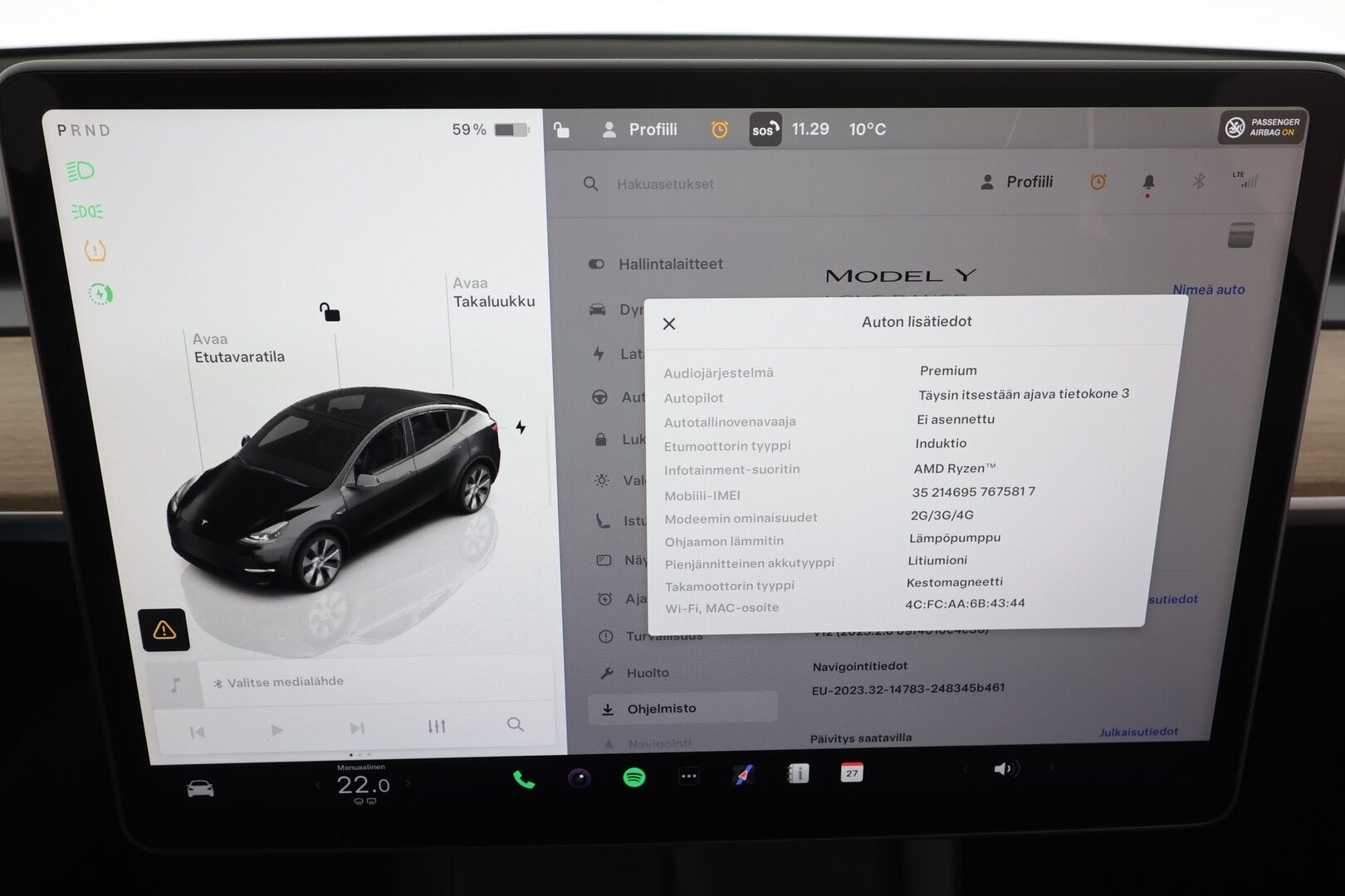 TESLA MODEL Y 2023 Long Range AWD * ILP / Lasikatto / ACC / Matrix-LED / P.kamera / Muistipenkki / Premium Audio * - 2x Latauskaapelit - HULLUT AVAJAISHULINAT KORKOTARJOUS 3,29 %