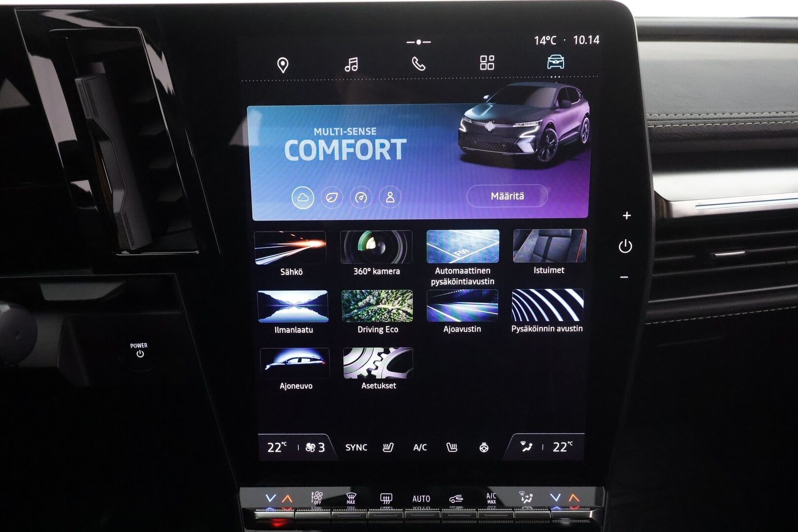 RENAULT MEGANE 2022 E-TECH Electric 60kWh Iconic * H&K / ILP / ACC / Hierovat Muistinahat / 360 / Kaistavahti / Navi / Digimittaristo * - Kahdet renkaat aluvanteilla