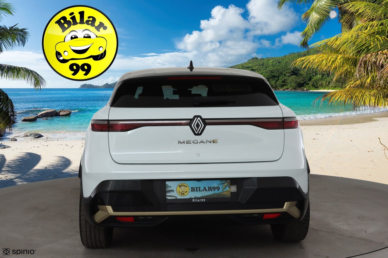 RENAULT MEGANE 2022 E-TECH Electric 60kWh Iconic * H&K / ILP / ACC / Hierovat Muistinahat / 360 / Kaistavahti / Navi / Digimittaristo * - Kahdet renkaat aluvanteilla